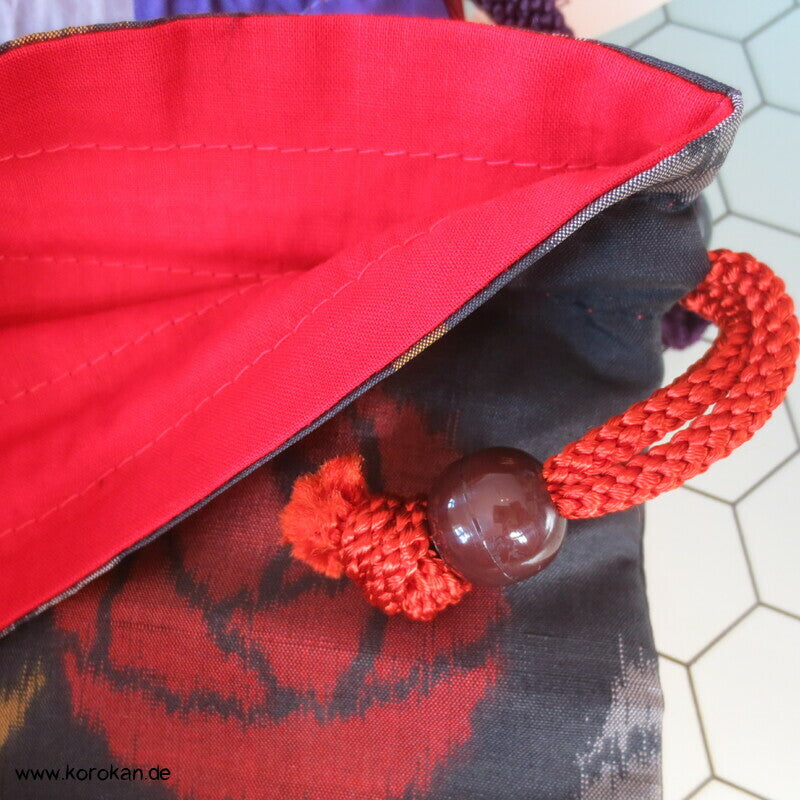 Japanische Upcycling Meisen Beutel mit Zugband - Varianten