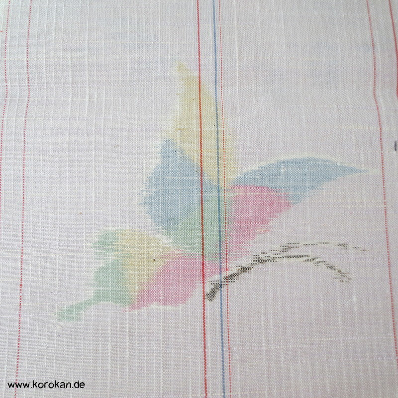 Blüten, Schmetterlinge Kasuri Tsumugi Kimono Seide