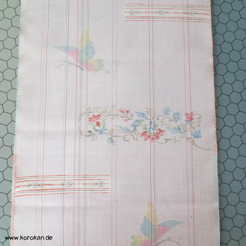 Blüten, Schmetterlinge Kasuri Tsumugi Kimono Seide