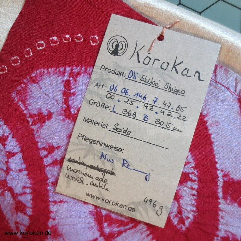 Shibori Shippo hausgemachter Fukuro Obi