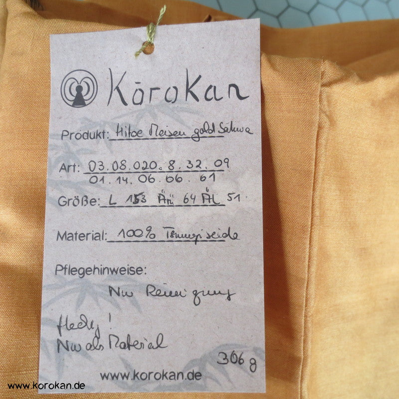 Sakurablüten auf goldgelb Hitoe Meisen Seiden Komon Kimono