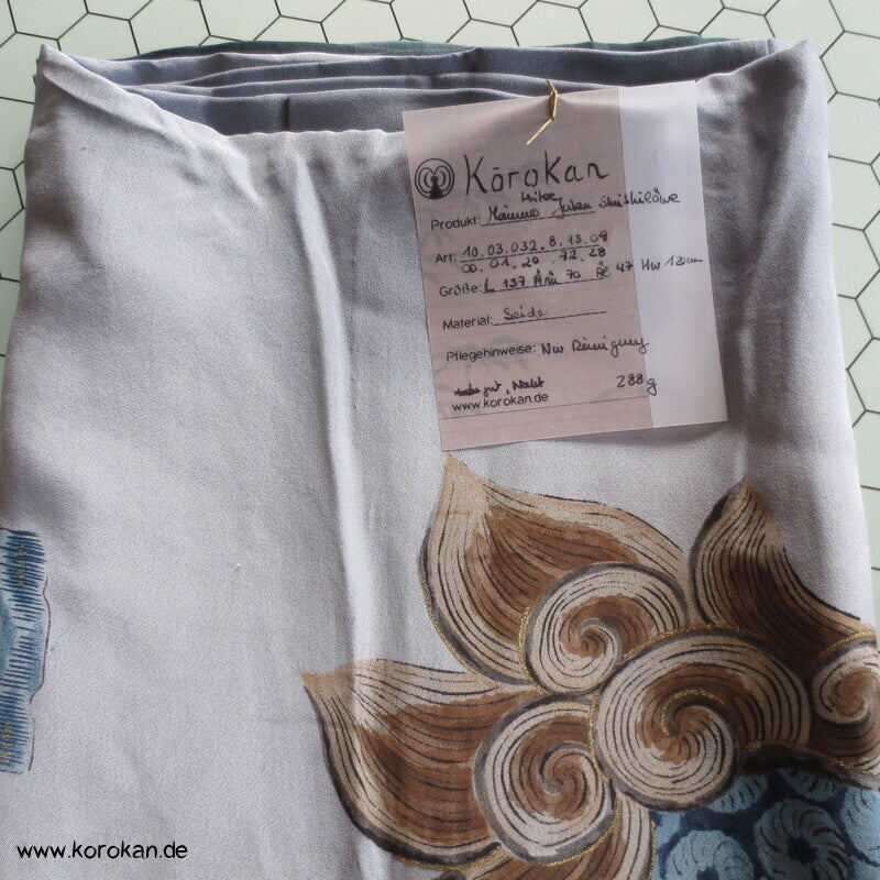 handgemalter Shishilöwe Hitoe Juban Kimono, Seide
