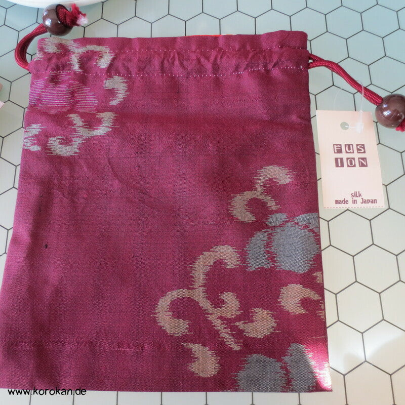 Japanische Upcycling Meisen Beutel mit Zugband - Varianten