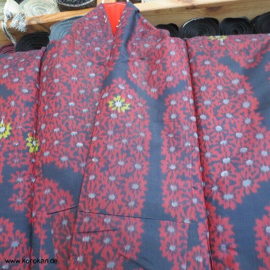 Japan Kiku Kikko Meisen Seiden Kimono
