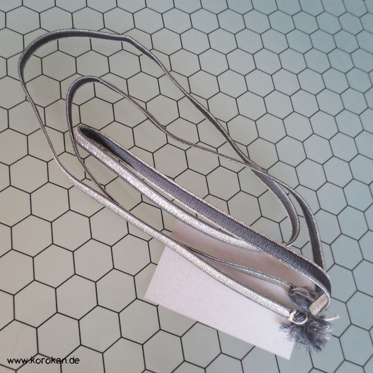 silber / grau Obijime, geflochten