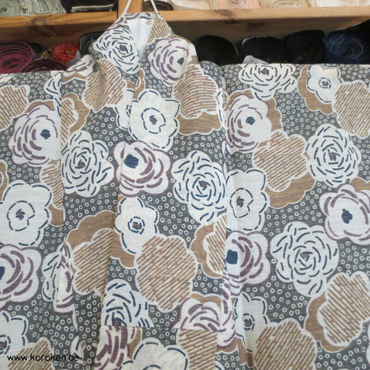 Blüten Hitoe Kimono, zarter feiner Krepp