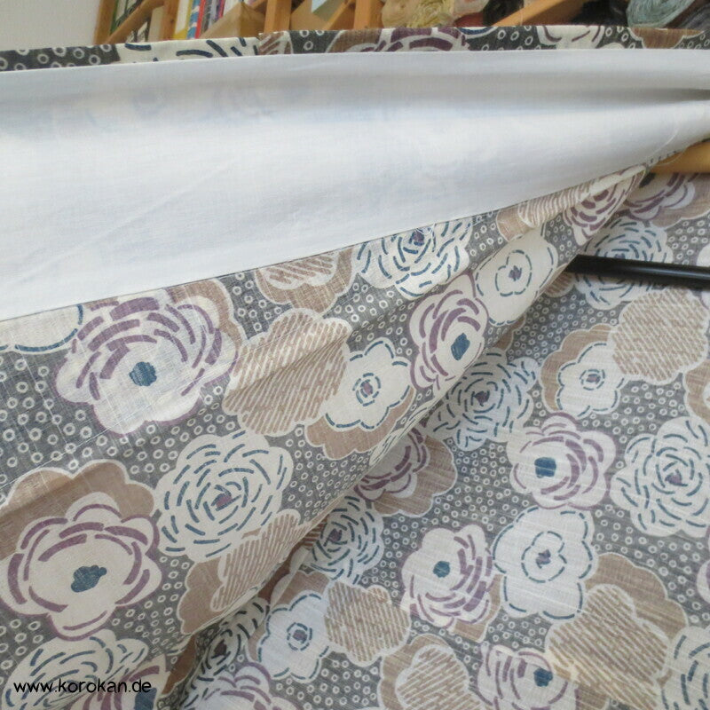 Blüten Hitoe Kimono, zarter feiner Krepp