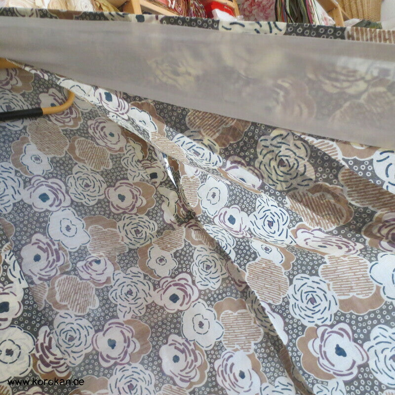 Blüten Hitoe Kimono, zarter feiner Krepp