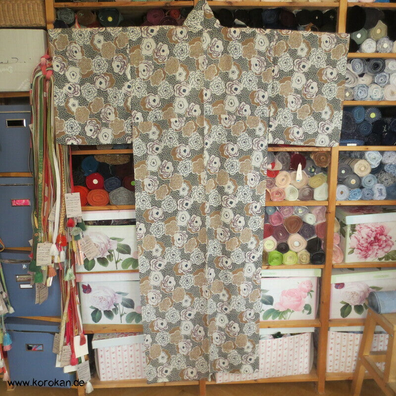 Blüten Hitoe Kimono, zarter feiner Krepp