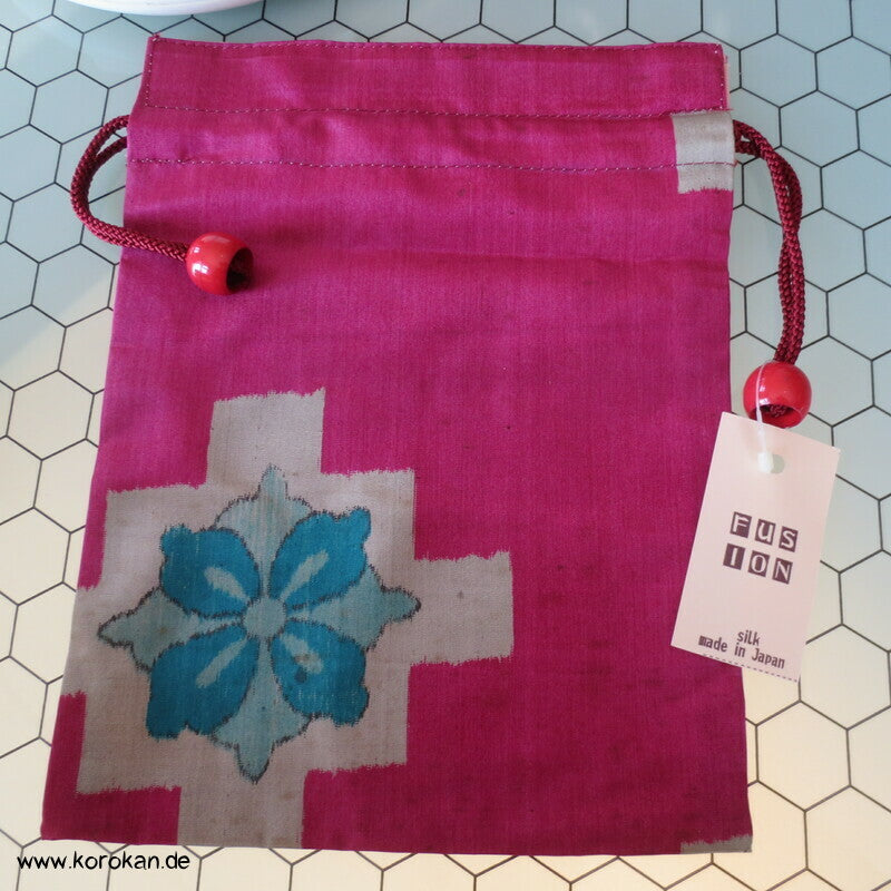 Japanische Upcycling Meisen Beutel mit Zugband - Varianten