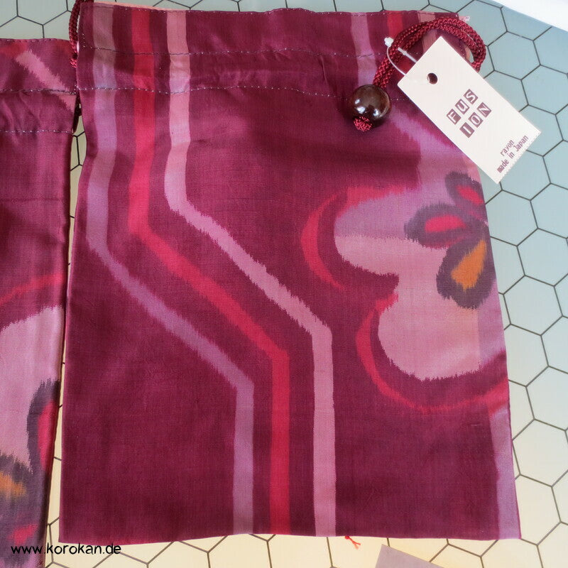Japanische Upcycling Meisen Beutel mit Zugband - Varianten