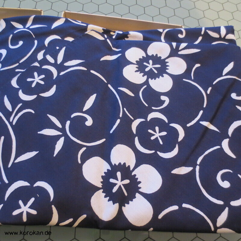 Sogo Ume Blüten Baumwoll Furoshiki, Vintage unbenutzt