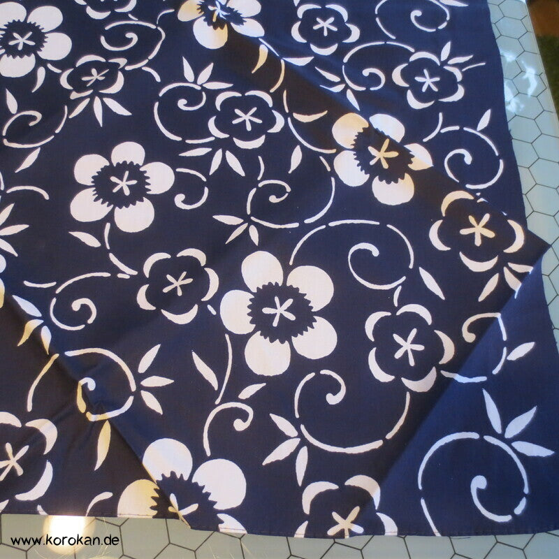 Sogo Ume Blüten Baumwoll Furoshiki, Vintage unbenutzt