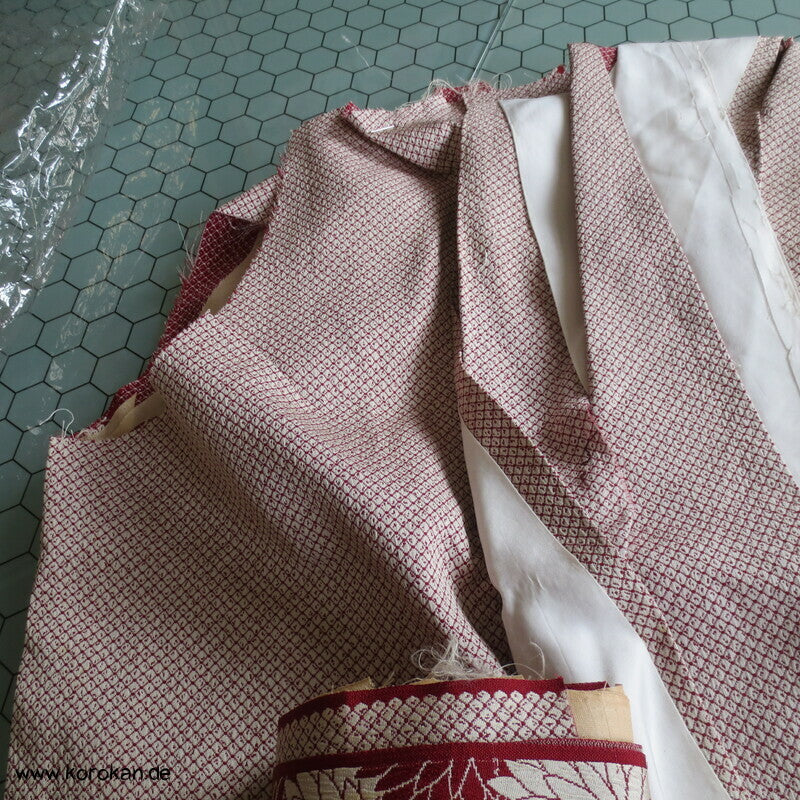 teilaufgetrennter Homongi, Lurex Kiku Jacquard, Nähprojekt