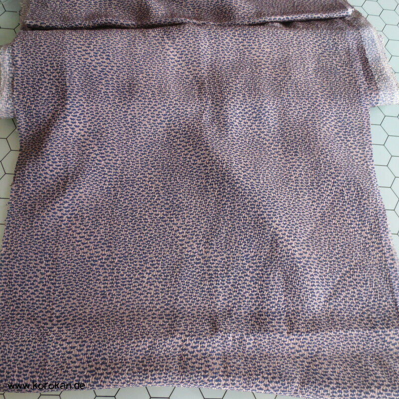 Araihari stark kreppige Haori Kimono Seidenreste, fein gepunktet