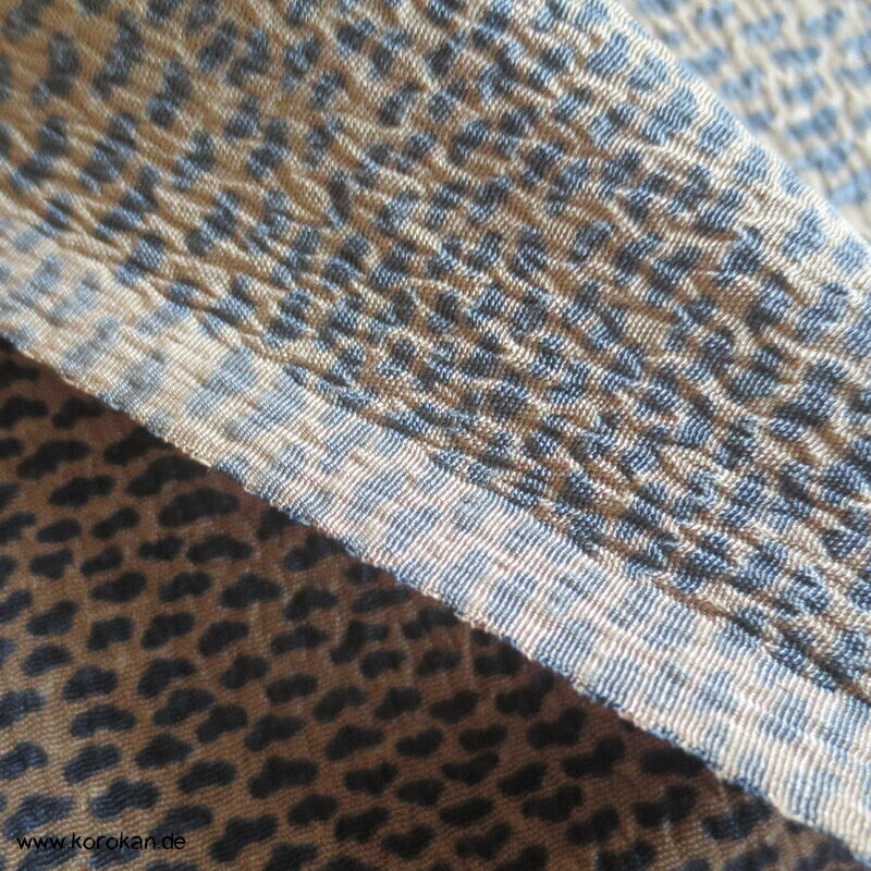 Araihari stark kreppige Haori Kimono Seidenreste, fein gepunktet