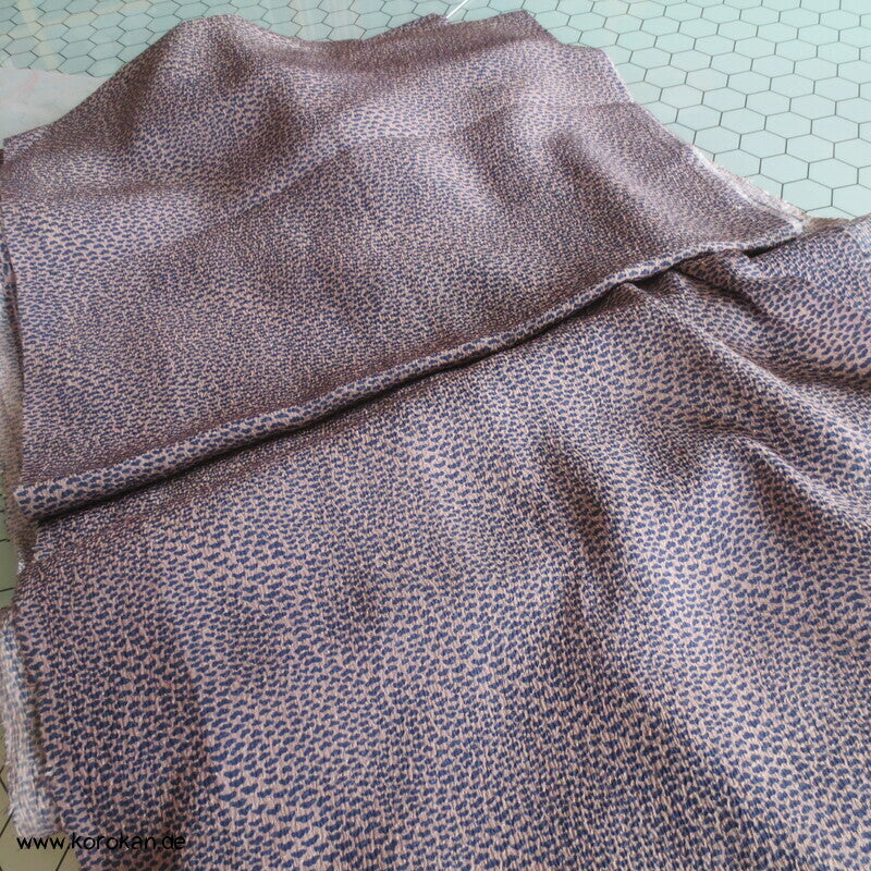 Araihari stark kreppige Haori Kimono Seidenreste, fein gepunktet