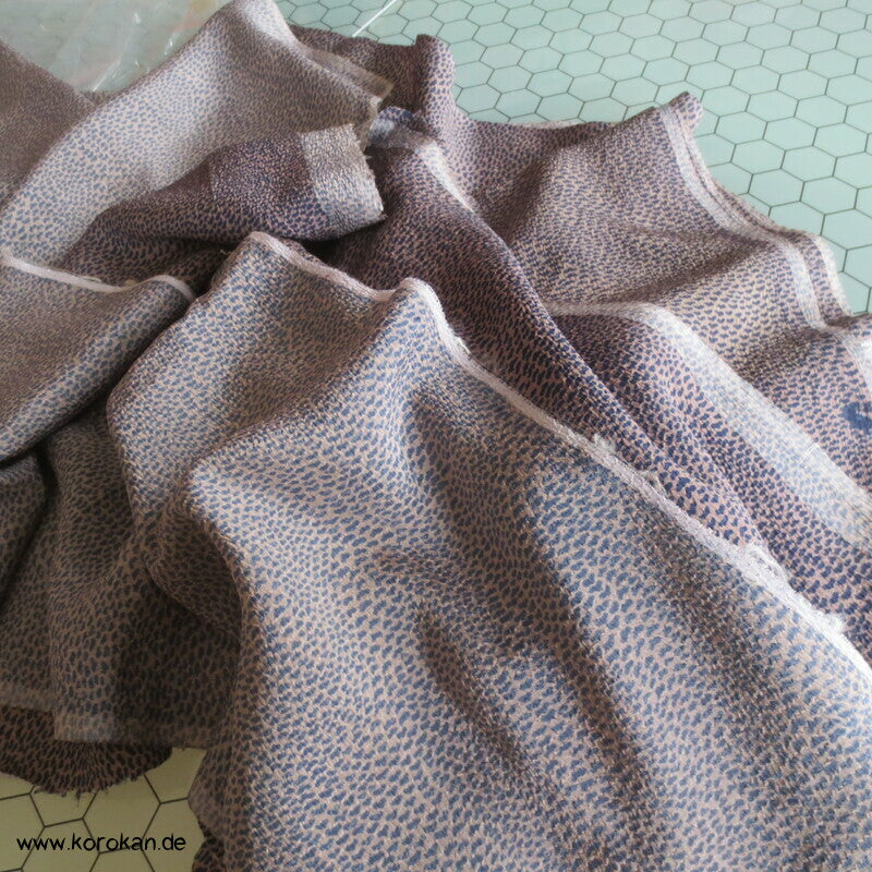 Araihari stark kreppige Haori Kimono Seidenreste, fein gepunktet