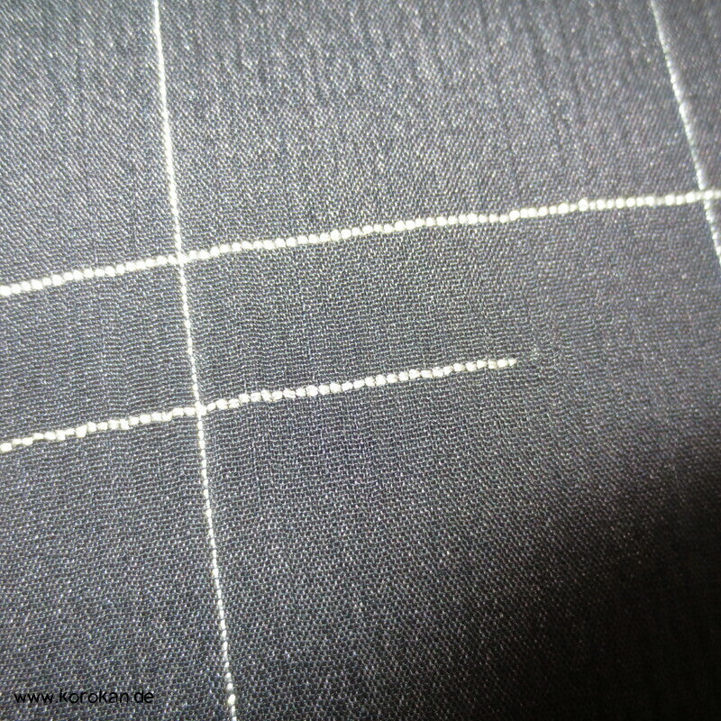 gewebte Ackerwinden auf schwarz Crepe Chiffon Seide Hitoe Kimono