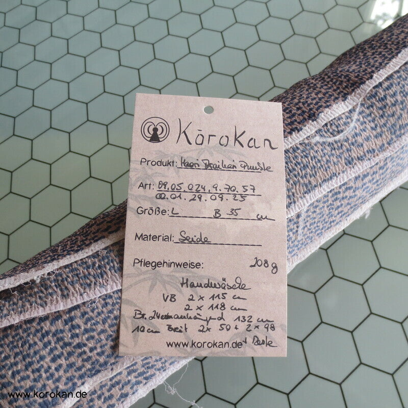 Araihari stark kreppige Haori Kimono Seidenreste, fein gepunktet
