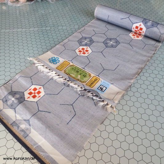 Kikko Kasuri Tsumugi Kimono Seide