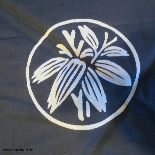 Furoshiki, Mon auf blau, Vintage unbenutzt,