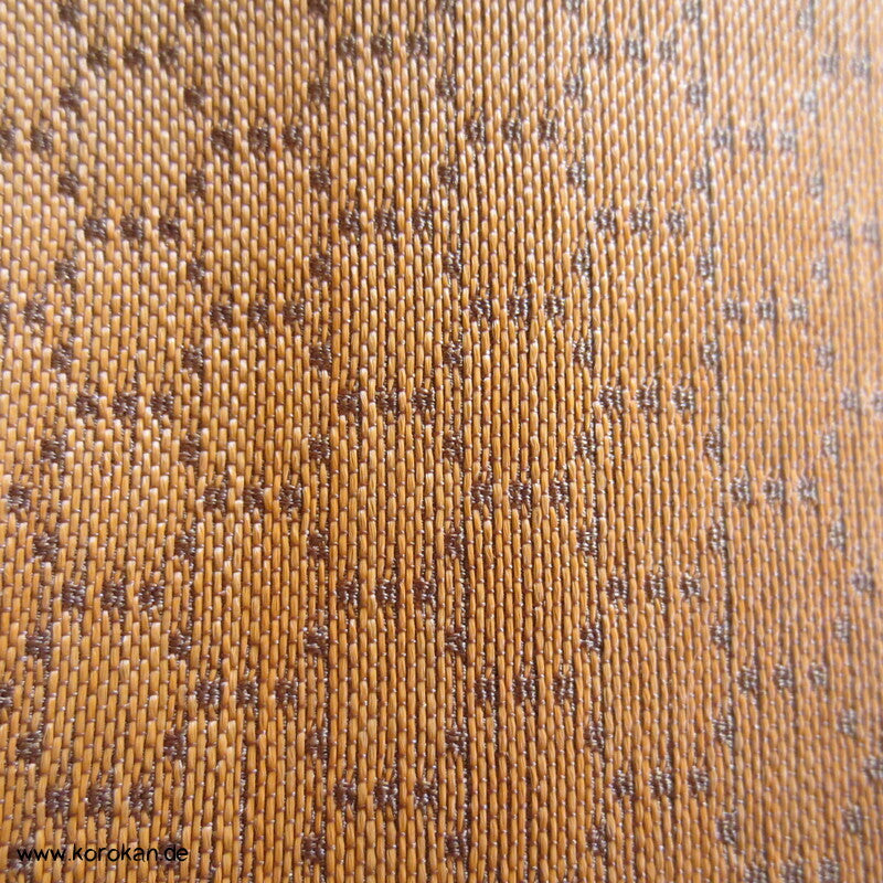 Seidenjacquard Kimono Stoffrest kleine gewebte Kikko in cognac