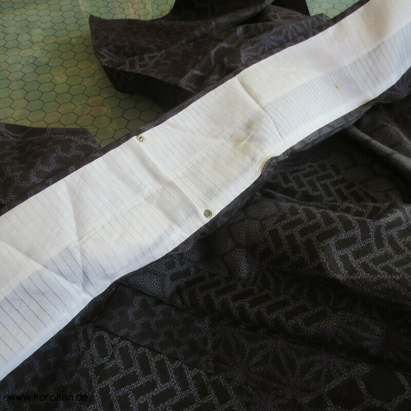 Kiribame Muster Hitoe Tsumugi Kimono