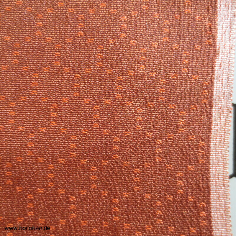 Seidenjacquard Kimono Stoffrest kleine gewebte Kikko in cognac