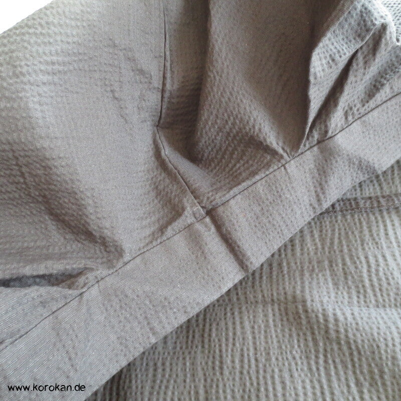 Yukata Kimono, reine Baumwolle, schwarzes Awa Shijira, wie neu