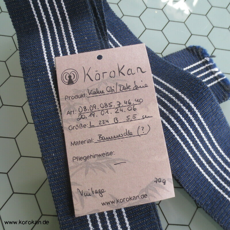 Kaku Obi / Datejime Kimono Gürtel Blau