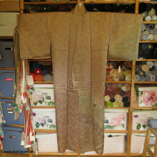 gewebtes Shippo Homongi Kimono, Bokashi Farbverlauf, Stickerei