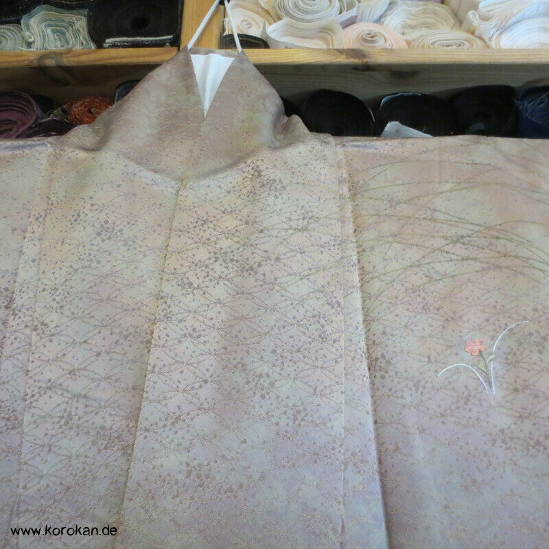 gewebtes Shippo Homongi Kimono, Bokashi Farbverlauf, Stickerei