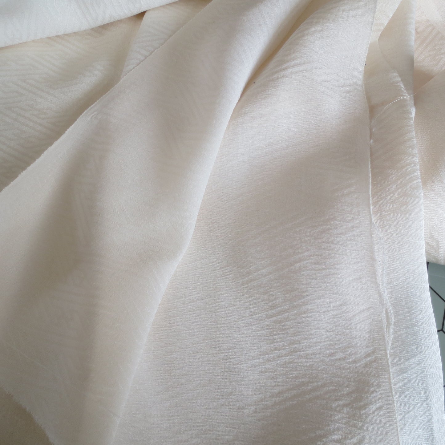 natur Sayagata Rinzu Damast Kimono Seiden Futter Stoff