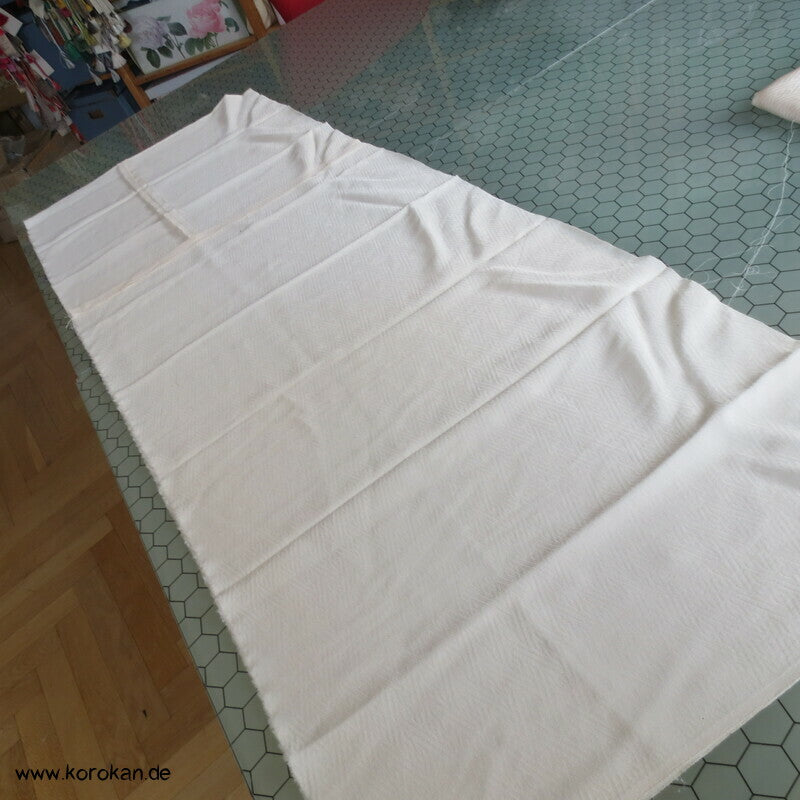natur Sayagata Rinzu Damast Kimono Seiden Futter Stoffreste