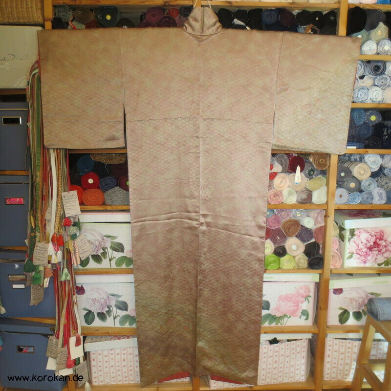 gewebtes Shippo Homongi Kimono, Bokashi Farbverlauf, Stickerei