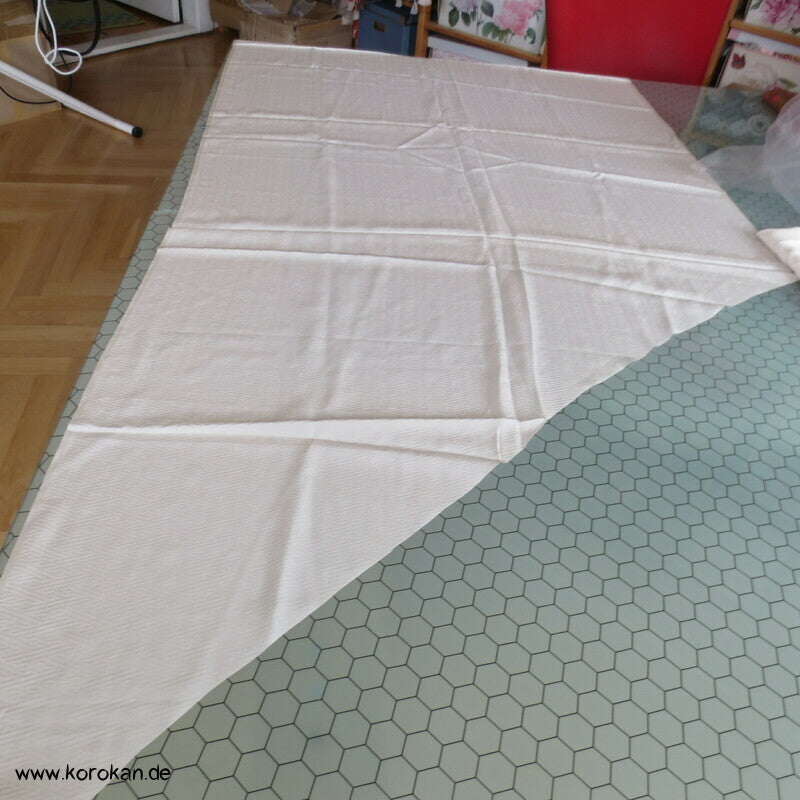 natur Sayagata Rinzu Damast Kimono Seiden Futter Stoffreste