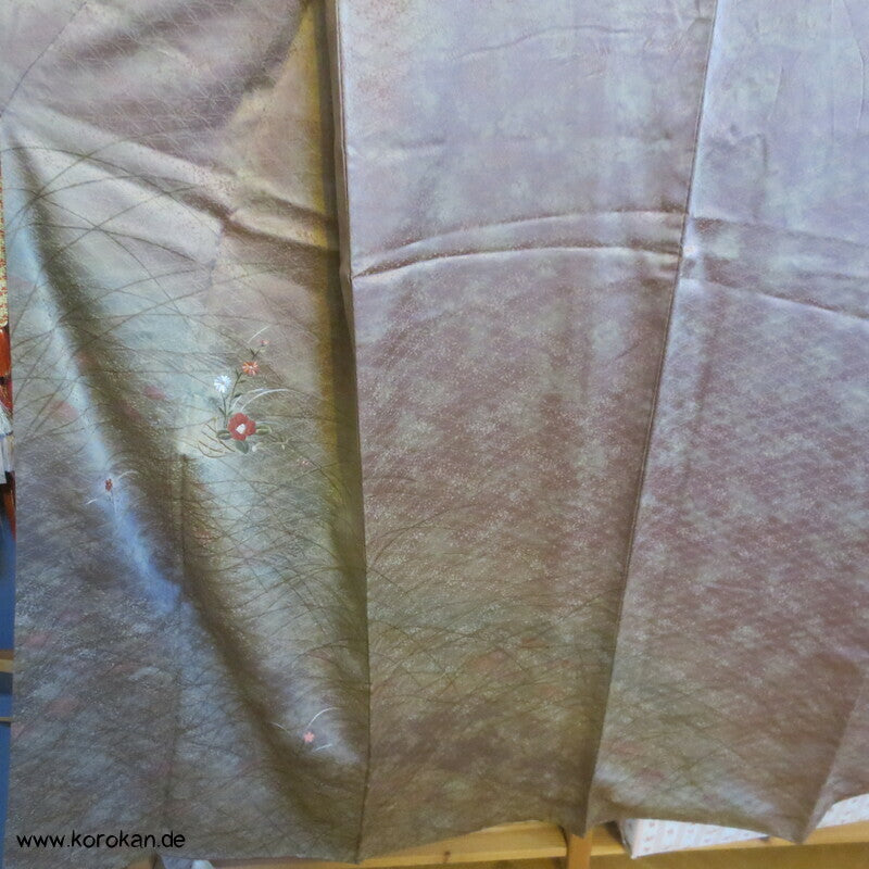 gewebtes Shippo Homongi Kimono, Bokashi Farbverlauf, Stickerei