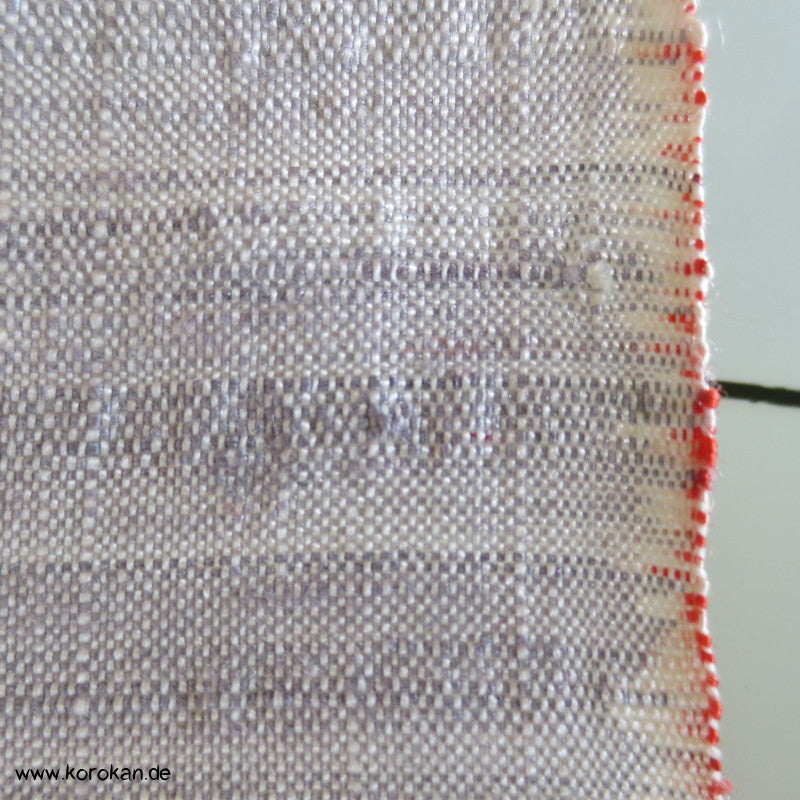 silbergrau mit Kasuri Spiegeln Kimono Seiden Tsumugi