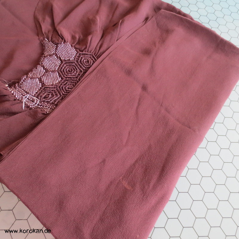 Kikko Shibori Heko Obi - Chirimen Seidencrepe