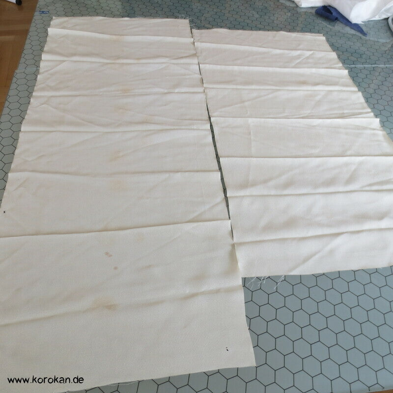 Kimono Seidenrest schlichte natur Honan Seide
