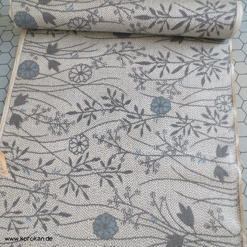 Wiesenmuster von beiden Webkanten Kasuri Tsumugi Kimono Seide
