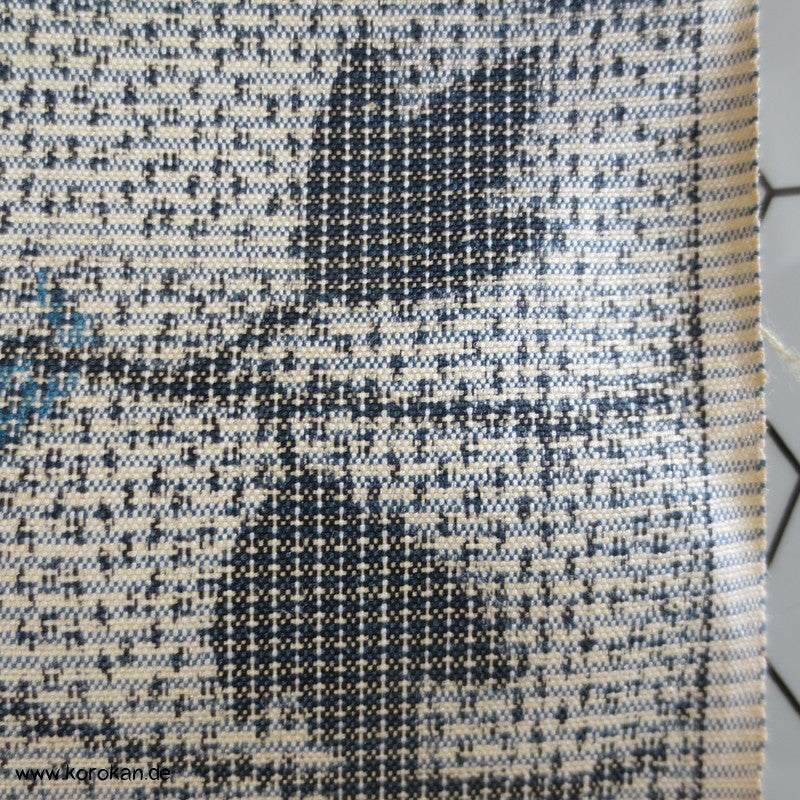 Wiesenmuster von beiden Webkanten Kasuri Tsumugi Kimono Seide