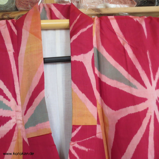 Riesen - Asanoha Meisen Seiden Komon Kimono