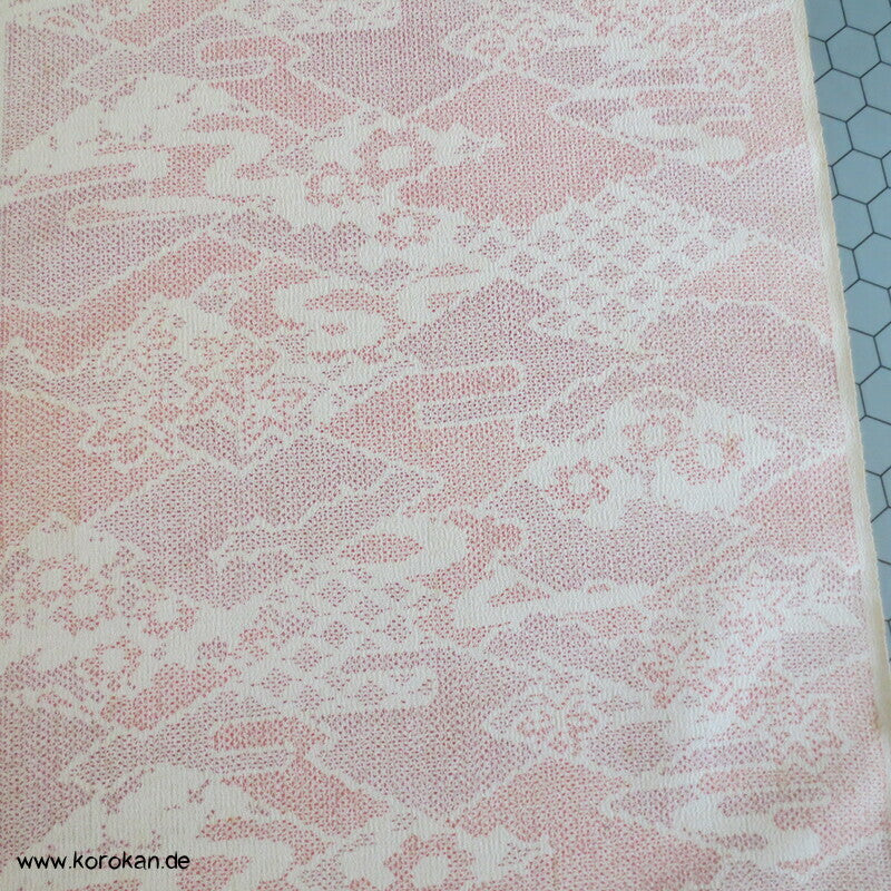 Wolle / Seide Kettkasuri Kreppgewebe Kimono Stoffrolle
