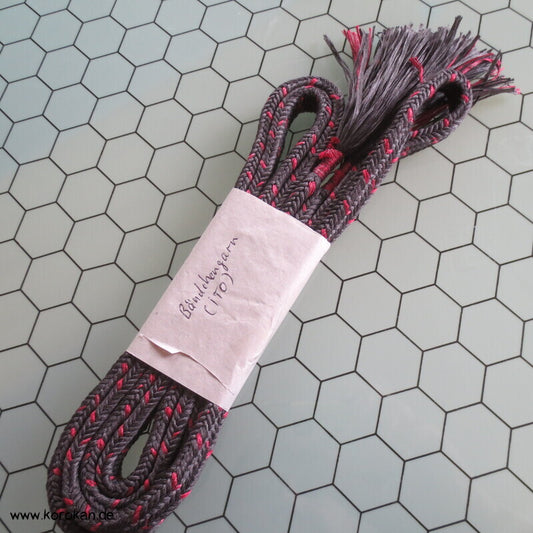 grau rosa ITO Bändchen Obijime, handgeflochtene Seide, neu
