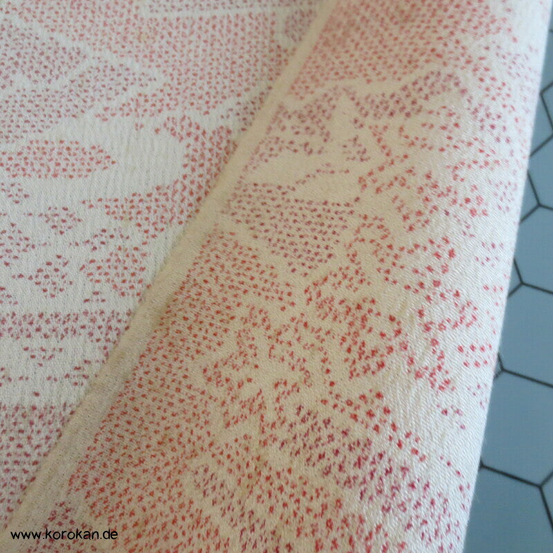 Wolle / Seide Kettkasuri Kreppgewebe Kimono Stoffrolle