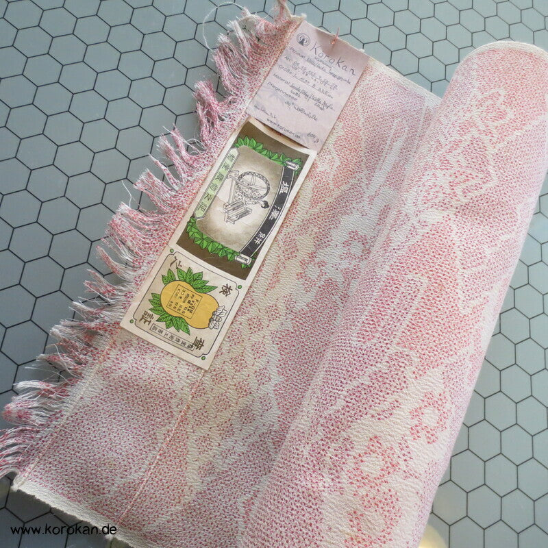 Wolle / Seide Kettkasuri Kreppgewebe Kimono Stoffrolle