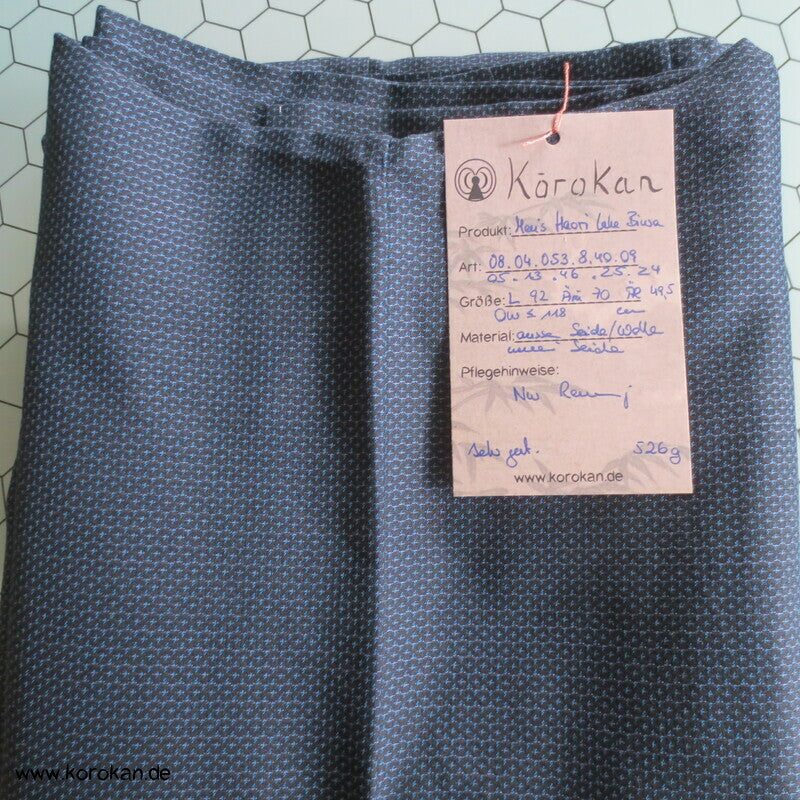 Lake Biwa Futter Kikko Kasuri Tsumugi Seiden Haori Kimono Jacke