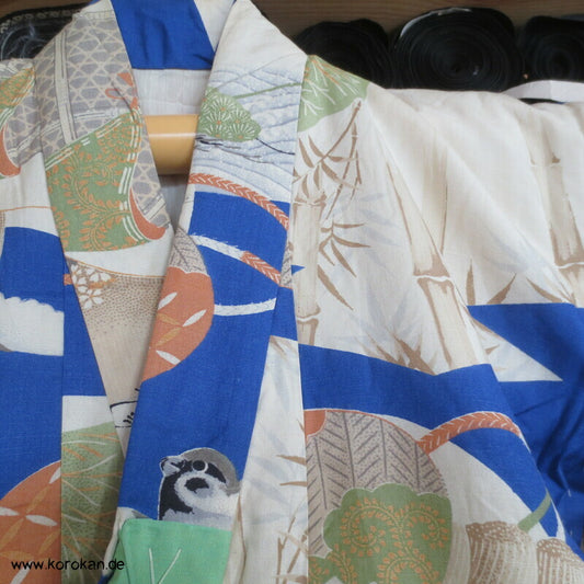 gepolsterter Taufkimono für kleine Jungen - Spatzenkorb